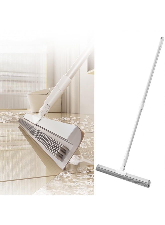 Silicone Floor Squeegee, Multifunction Magic Broom, Water Scraper Cleaning Brush, Extended Indoor Broom Detachable Floor Scrubber Steam Mop, 3-in-1 Sweeper Removing Dust Liquid Hair (35cm) - Image 1